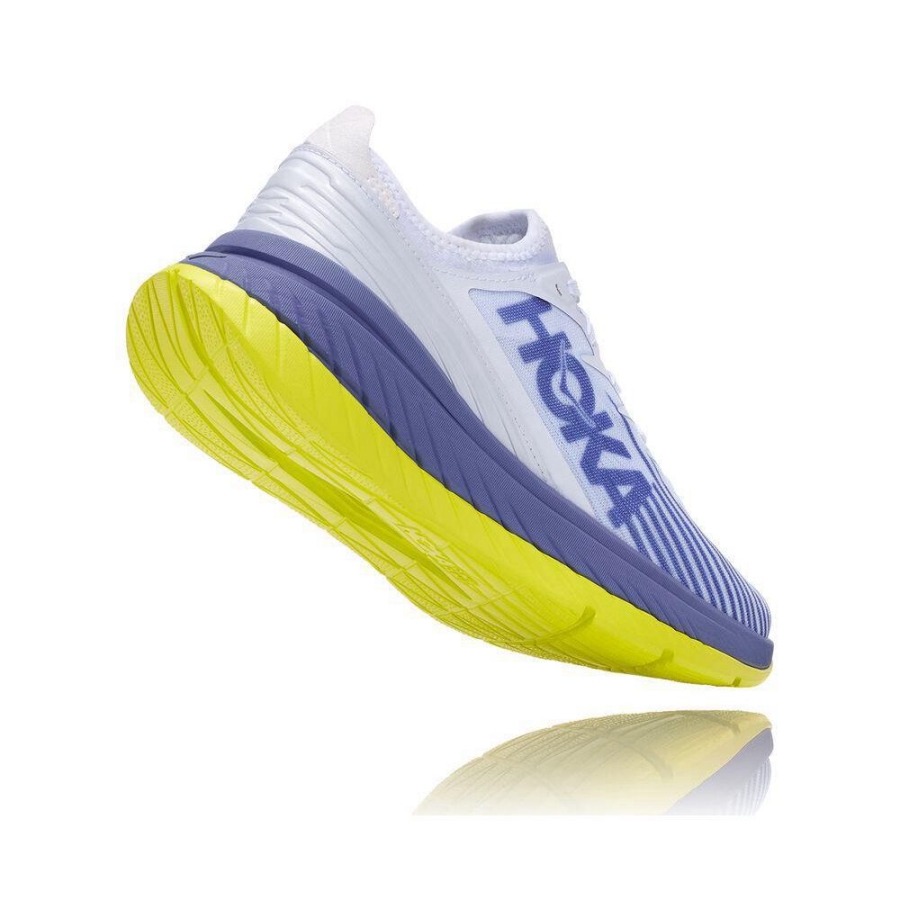 White / Blue Hoka Carbon X-SPE Men's Road Running Shoes | USA36TVWF