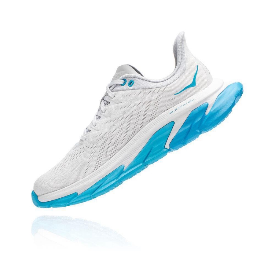 White / Blue Hoka Clifton Edge Men's Road Running Shoes | USA98YCDG