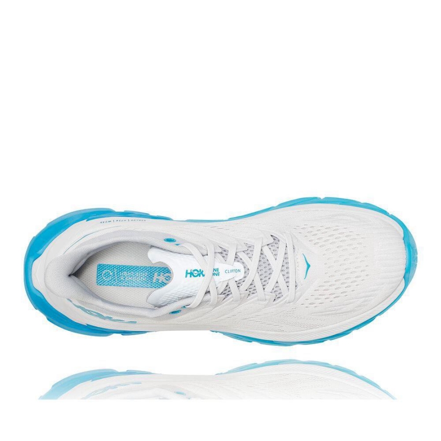 White / Blue Hoka Clifton Edge Men's Road Running Shoes | USA98YCDG