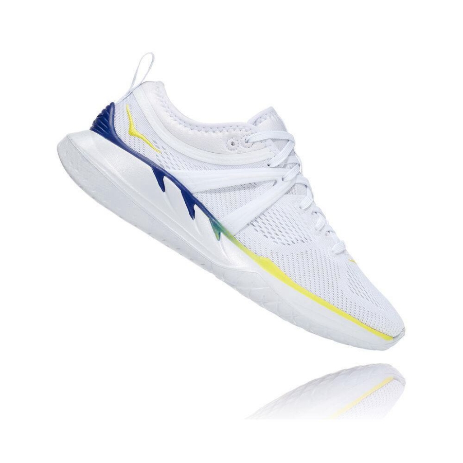 White / Blue Hoka Tivra Women's Sneakers | USA23PCUG