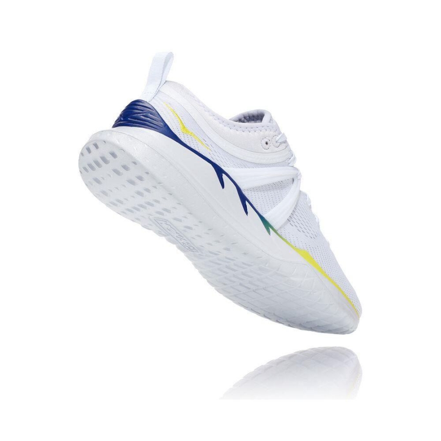 White / Blue Hoka Tivra Women's Sneakers | USA23PCUG