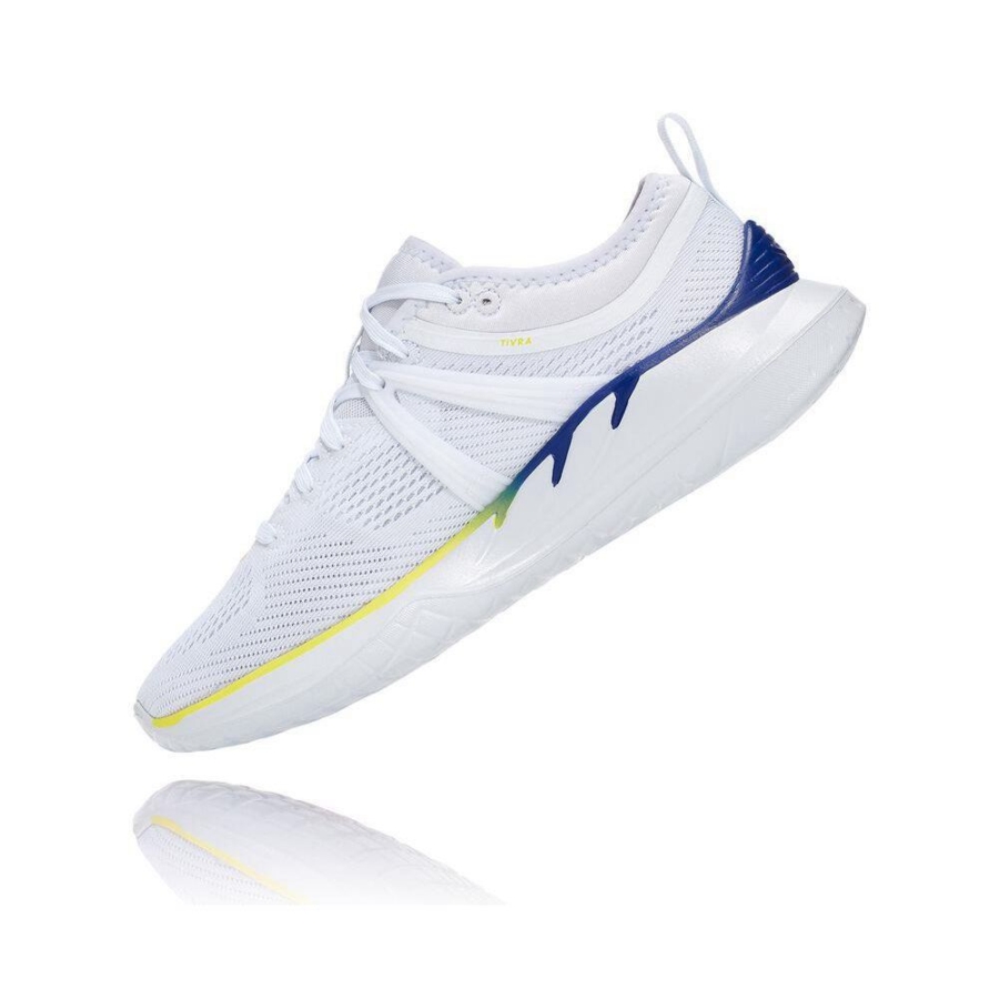 White / Blue Hoka Tivra Women's Sneakers | USA23PCUG