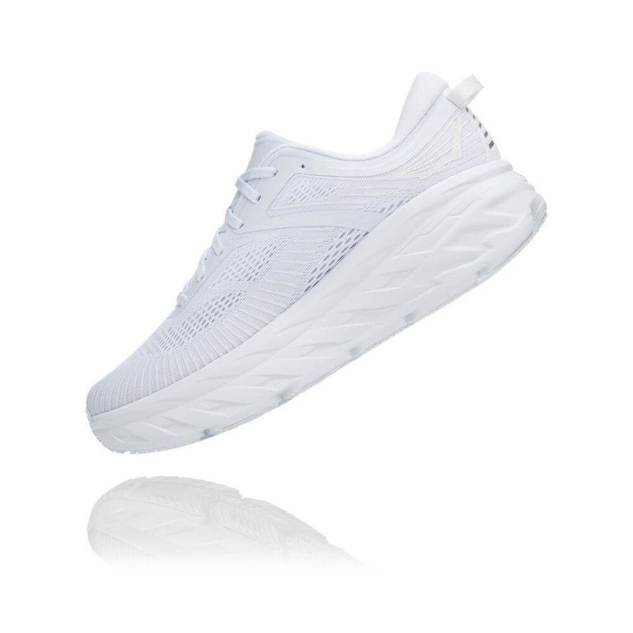 White Hoka Bondi 7 Men's Road Running Shoes | USA90GRWU