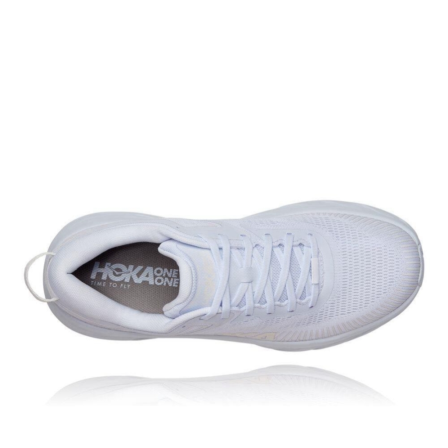 White Hoka Bondi 7 Men's Sneakers | USA94UGCI