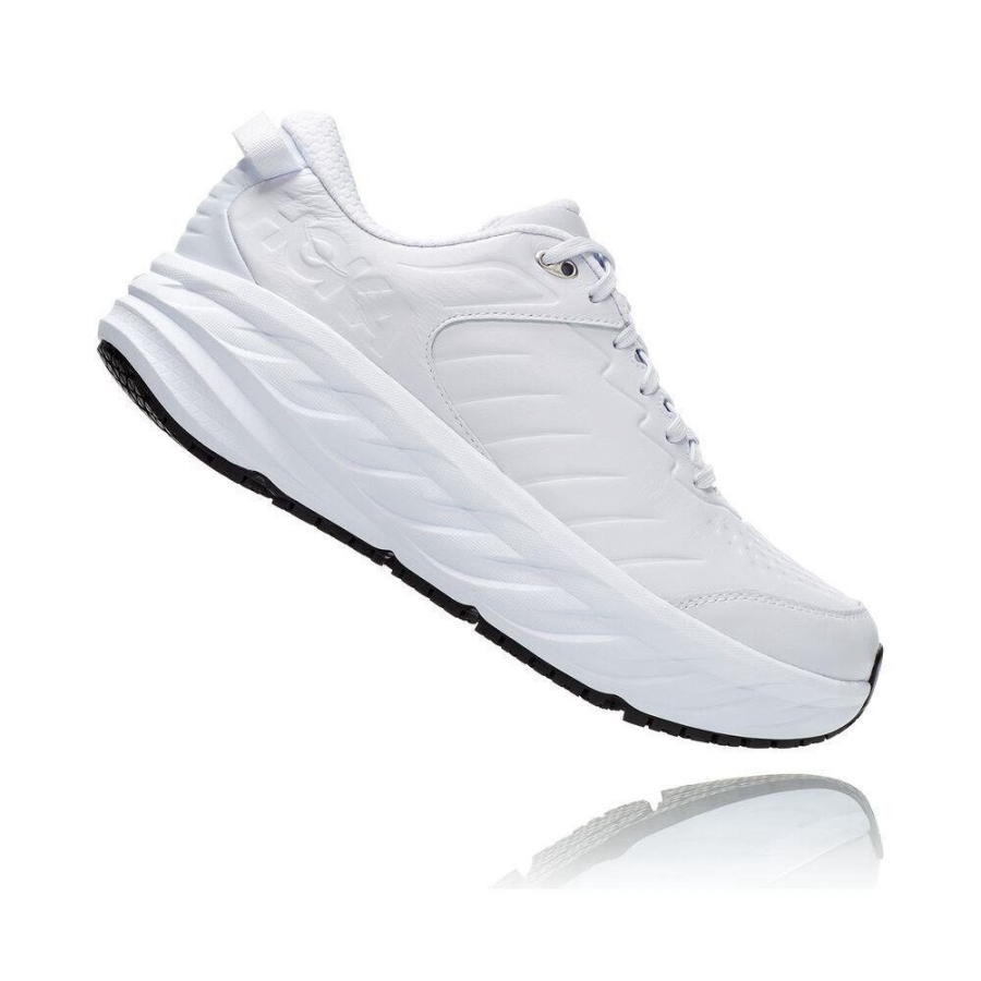 White Hoka Bondi SR Men's Road Running Shoes | USA14KEZT