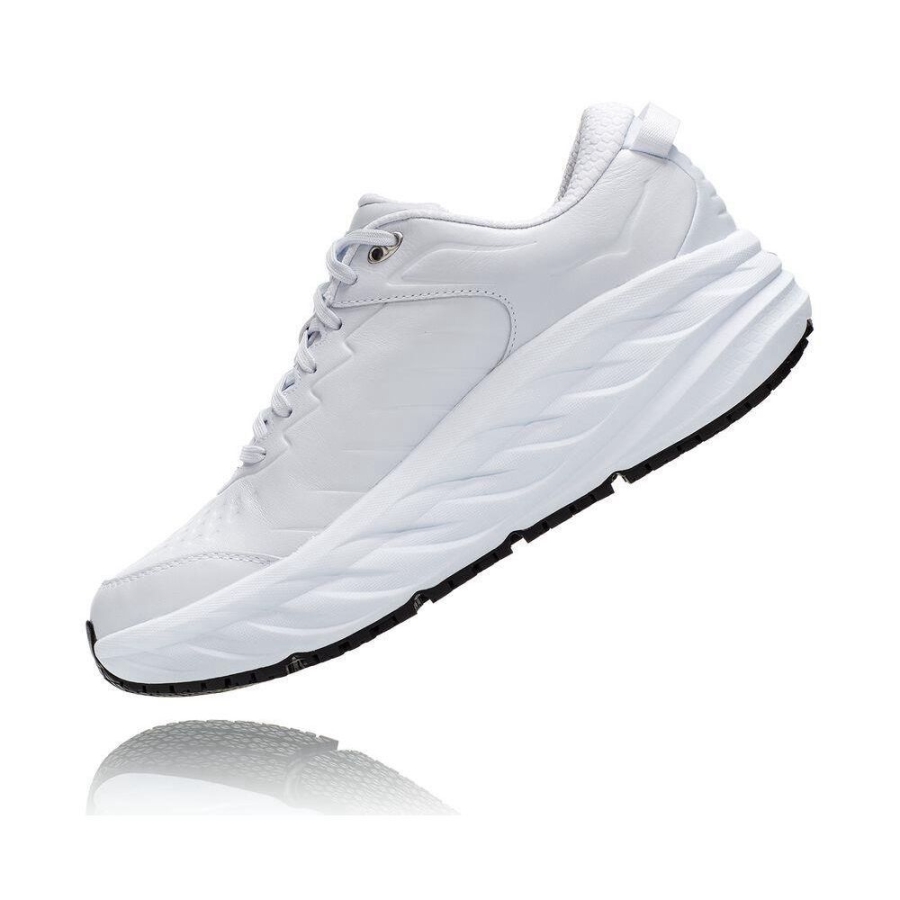 White Hoka Bondi SR Men's Road Running Shoes | USA14KEZT