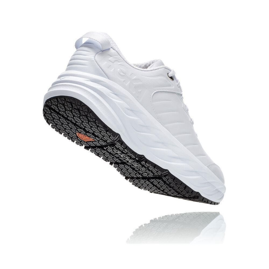 White Hoka Bondi SR Men's Sneakers | USA27BFTW