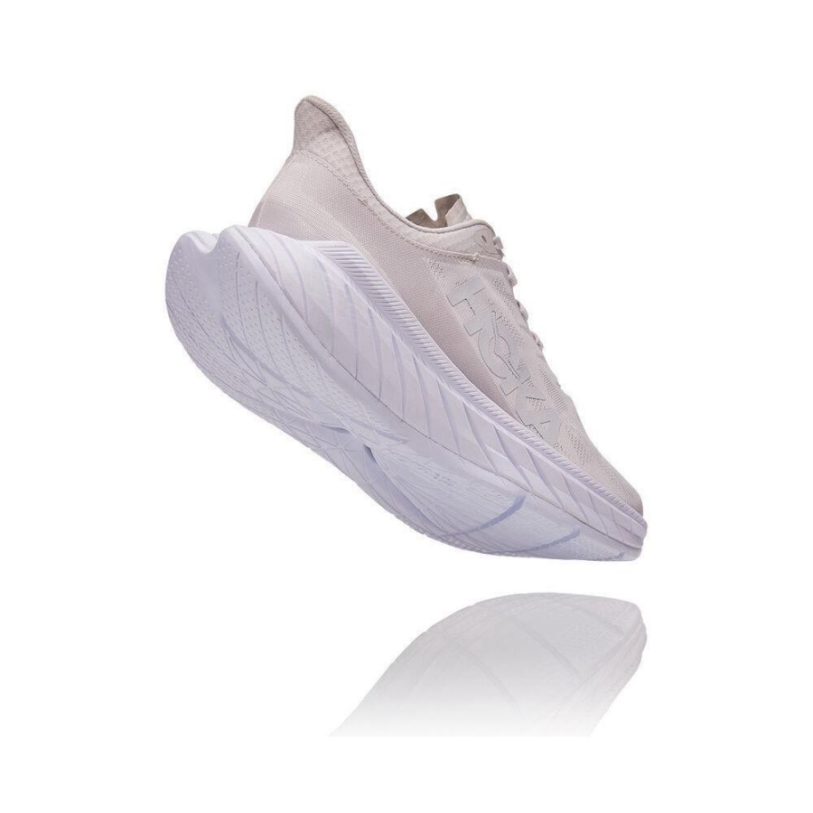 White Hoka Carbon X 2 Women's Lifestyle Shoes | USA40LKXO