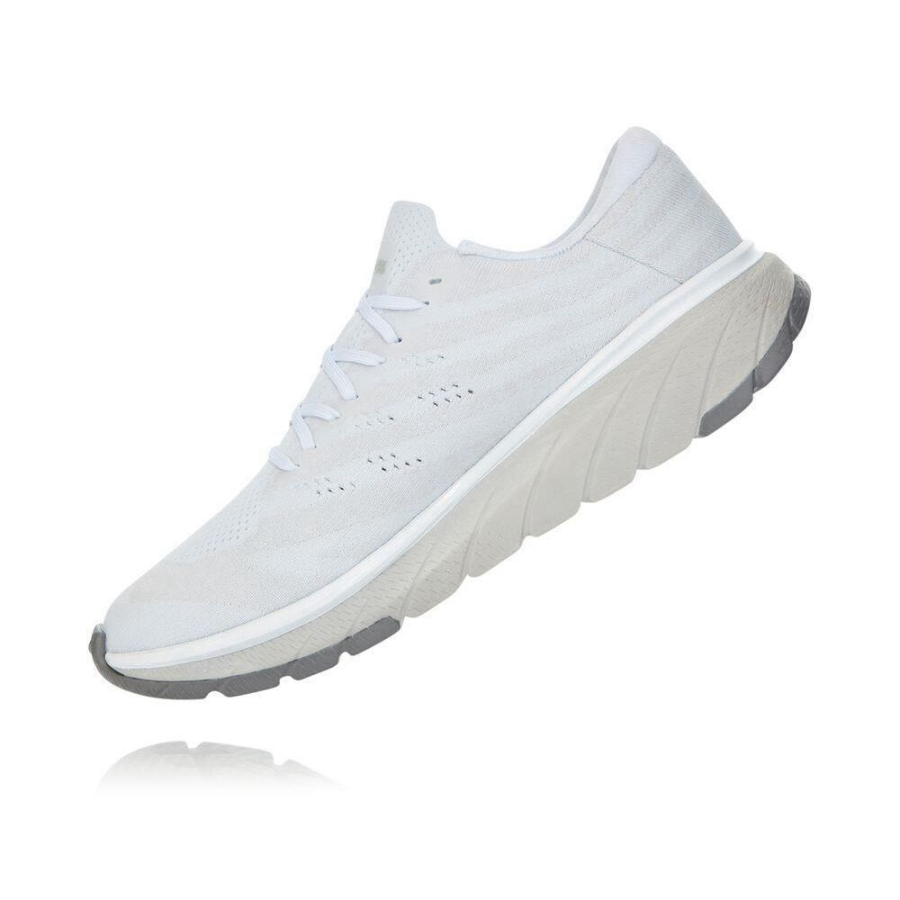 White Hoka Cavu 3 Men's Road Running Shoes | USA41DPBR