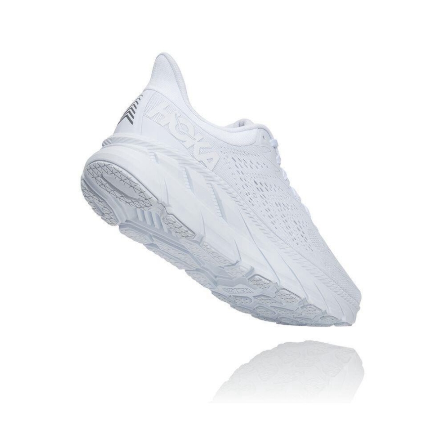 White Hoka Clifton 7 Men's Road Running Shoes | USA81OZKN