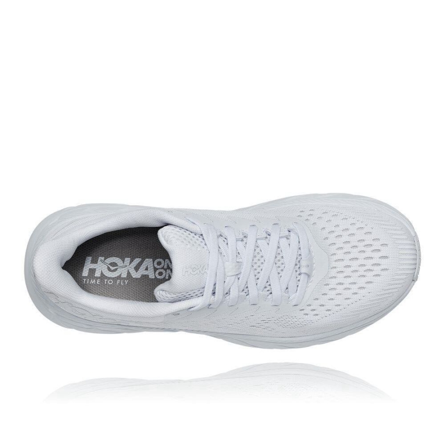 White Hoka Clifton 7 Men's Road Running Shoes | USA81OZKN