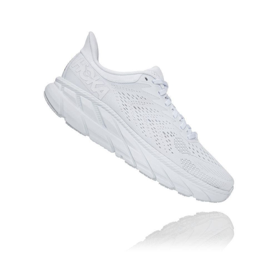 White Hoka Clifton 7 Women's Road Running Shoes | USA51DOQE