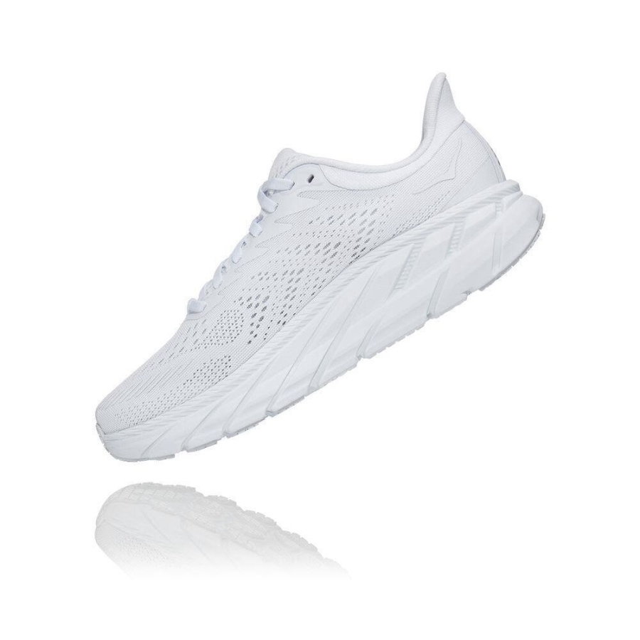 White Hoka Clifton 7 Women's Road Running Shoes | USA51DOQE