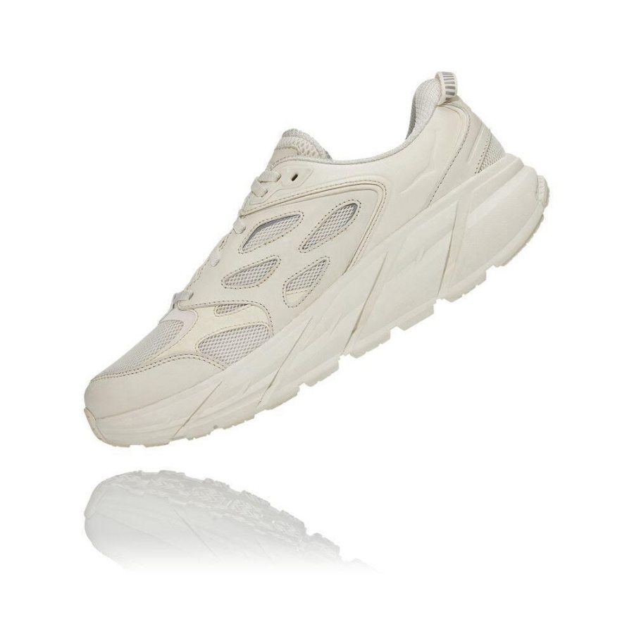 White Hoka Clifton L Men's Road Running Shoes | USA86MOIY