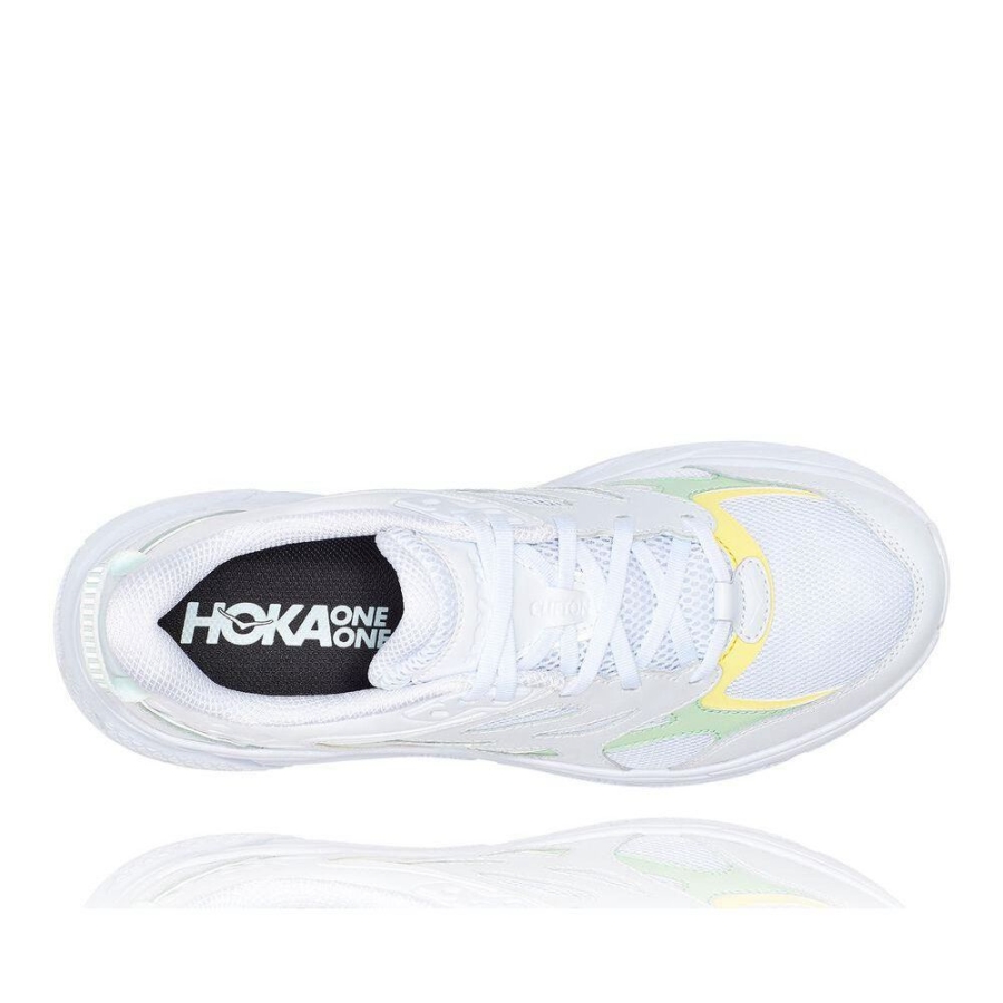 White Hoka Clifton L Women's Sneakers | USA96AVIU