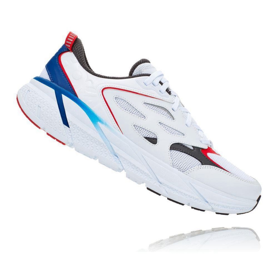 White Hoka Clifton Men's Road Running Shoes | USA54GUOB