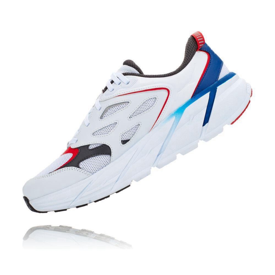 White Hoka Clifton Men's Road Running Shoes | USA54GUOB