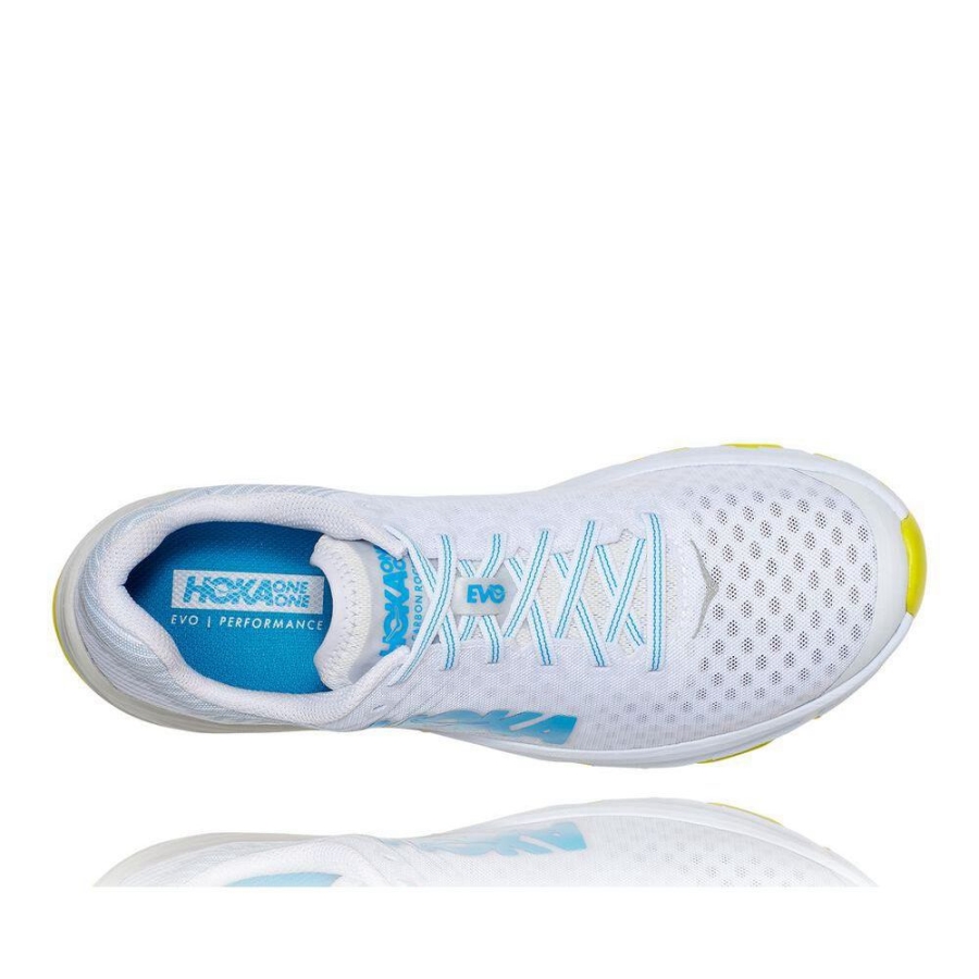 White Hoka EVO Carbon Rocket Men's Walking Shoes | USA94HQRU