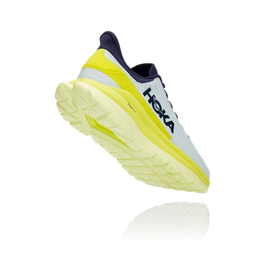 White Hoka Mach 4 Men's Road Running Shoes | USA43HSCW