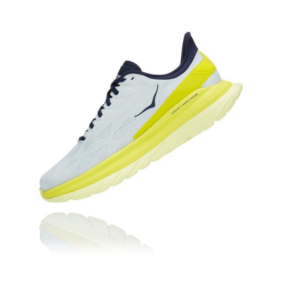 White Hoka Mach 4 Men's Road Running Shoes | USA43HSCW