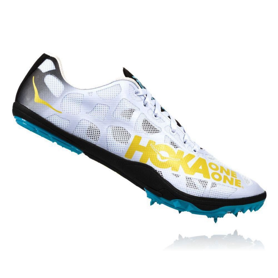 White Hoka Rocket LD Men's Spikes Shoes | USA60GWKD