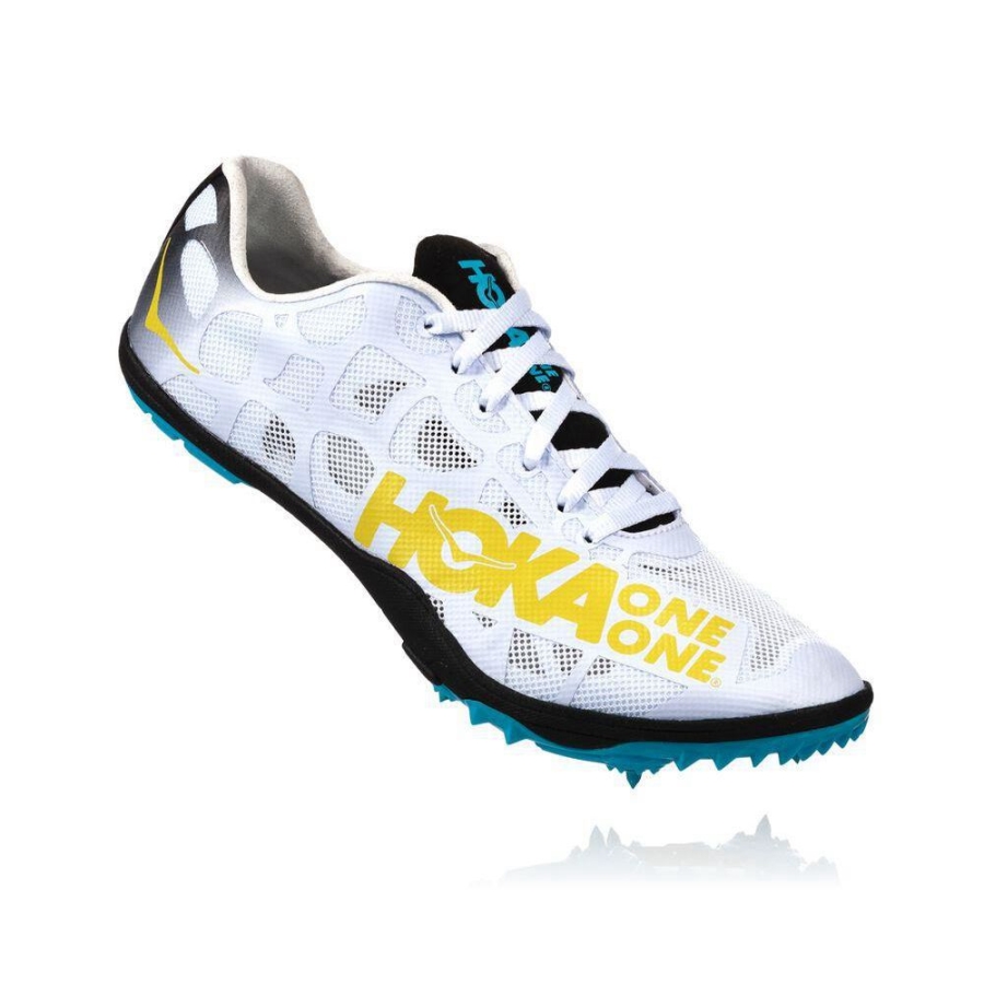 White Hoka Rocket LD Men\'s Spikes Shoes | USA60GWKD