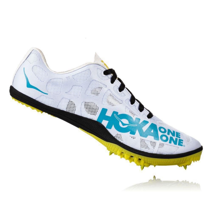 White Hoka Rocket MD Men's Spikes Shoes | USA74JAKT