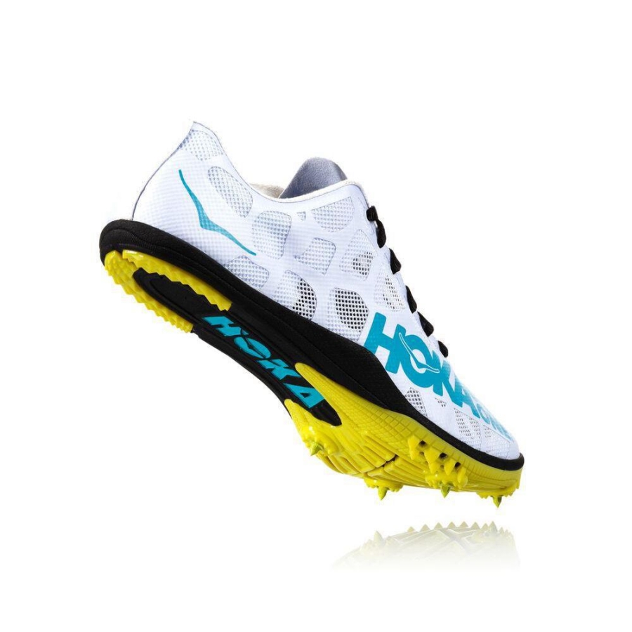 White Hoka Rocket MD Men's Spikes Shoes | USA74JAKT