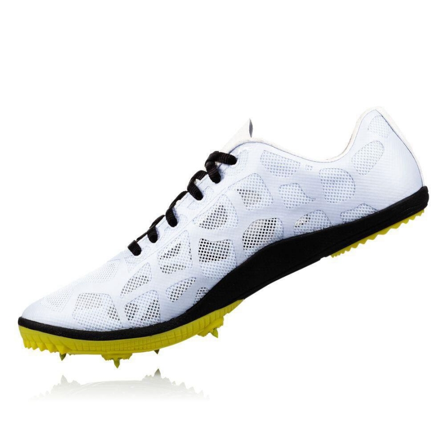 White Hoka Rocket MD Men's Spikes Shoes | USA74JAKT