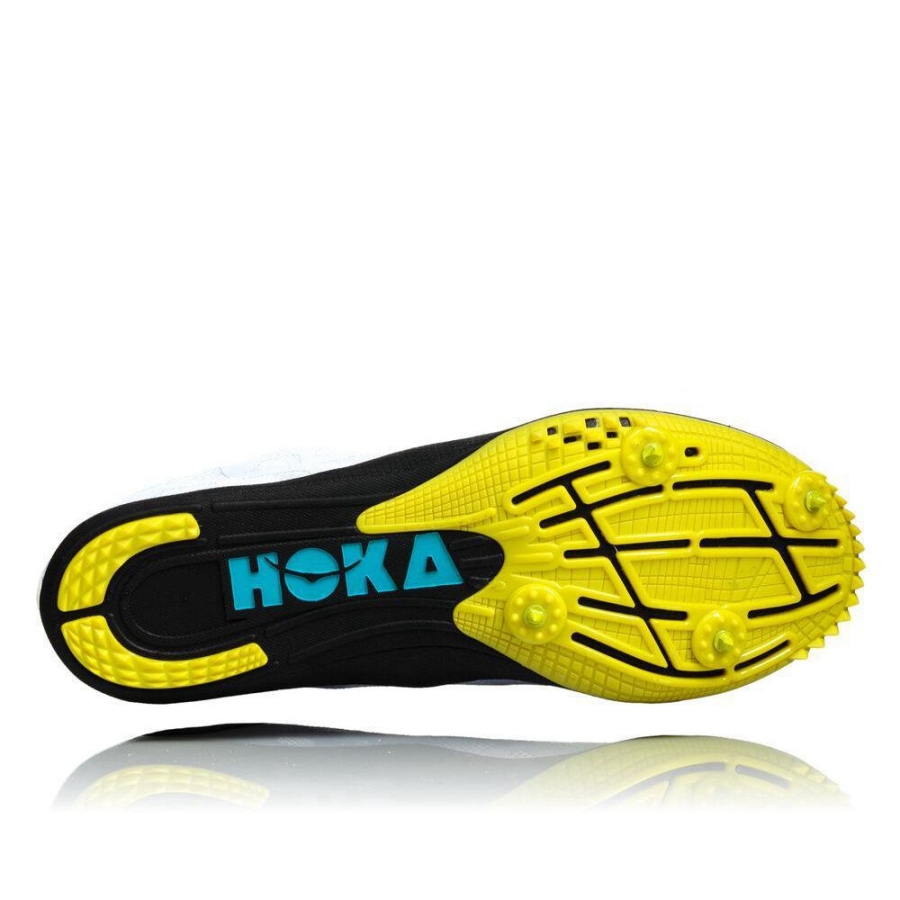 White Hoka Rocket MD Men's Spikes Shoes | USA74JAKT