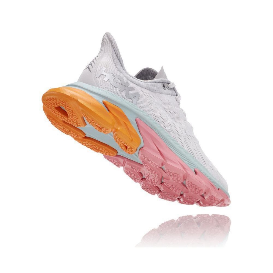 White / Pink Hoka Clifton Edge Women's Sneakers | USA96OLRT