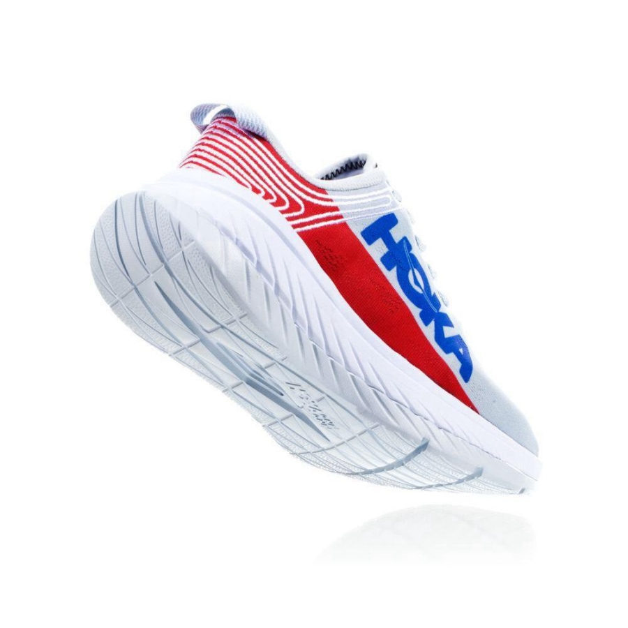 White / Red Hoka Carbon X Women's Sneakers | USA97YSIC