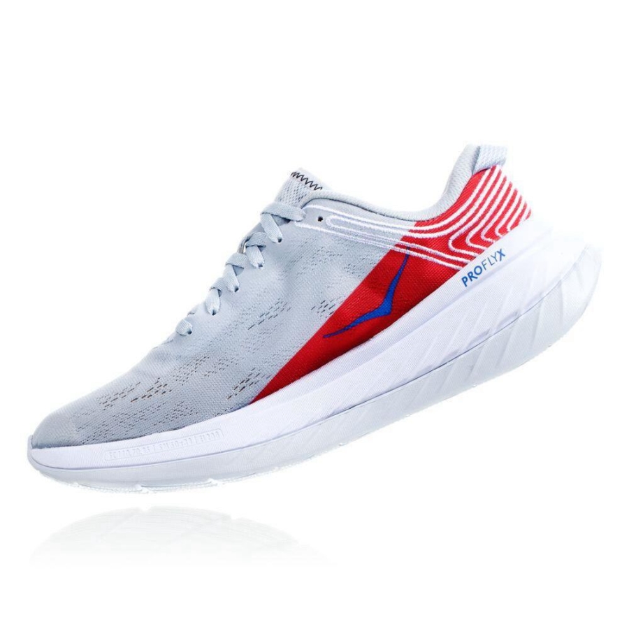 White / Red Hoka Carbon X Women's Sneakers | USA97YSIC