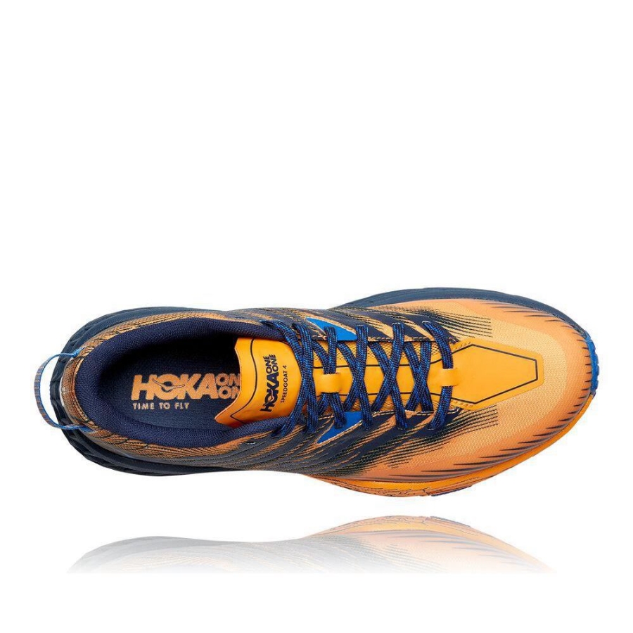 Yellow / Black Hoka Speedgoat 4 Men's Running Shoes | USA71WFMQ