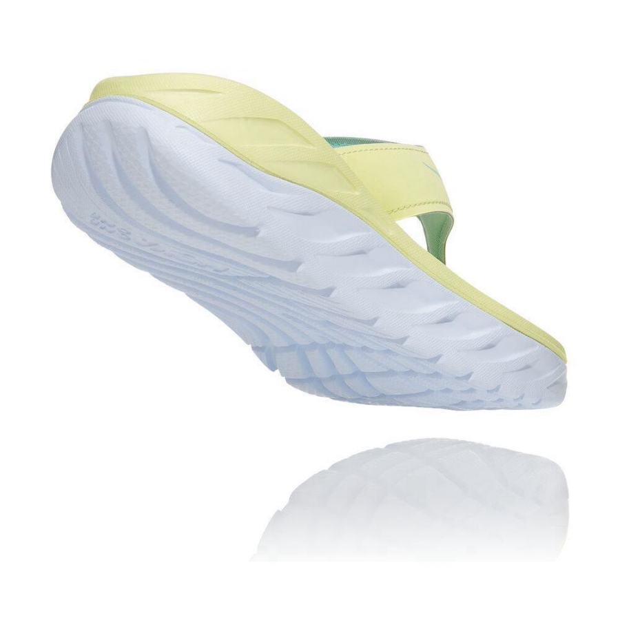 Yellow Hoka ORA Women's Recovery Flip Flops | USA83XBCW