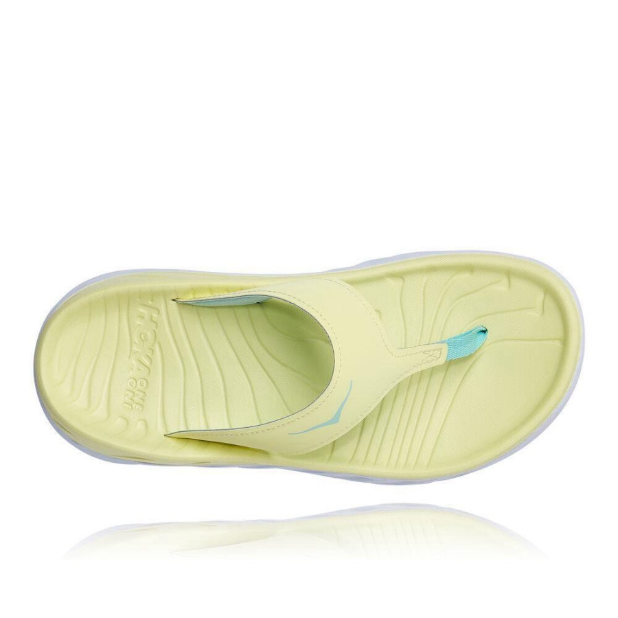 Yellow Hoka ORA Women's Recovery Flip Flops | USA83XBCW