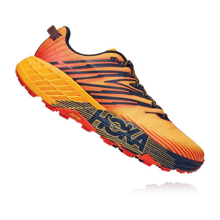 Yellow Hoka Speedgoat 4 Men's Running Shoes | USA70NJCR