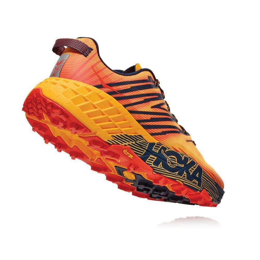 Yellow Hoka Speedgoat 4 Men's Running Shoes | USA70NJCR