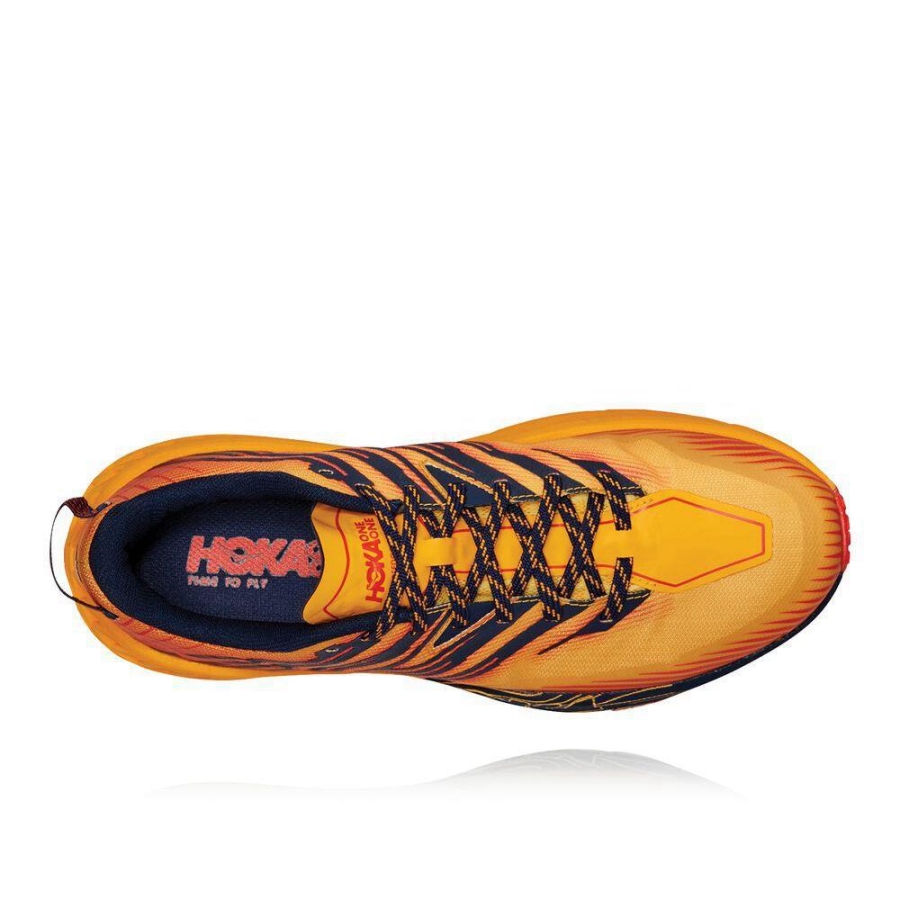 Yellow Hoka Speedgoat 4 Men's Running Shoes | USA70NJCR