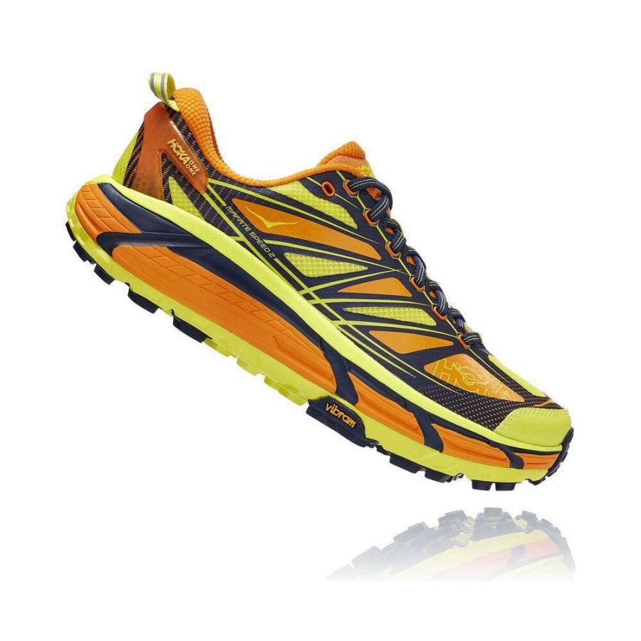 Yellow / Orange Hoka Mafate Speed 3 Men's Hiking Shoes | USA12GFBA